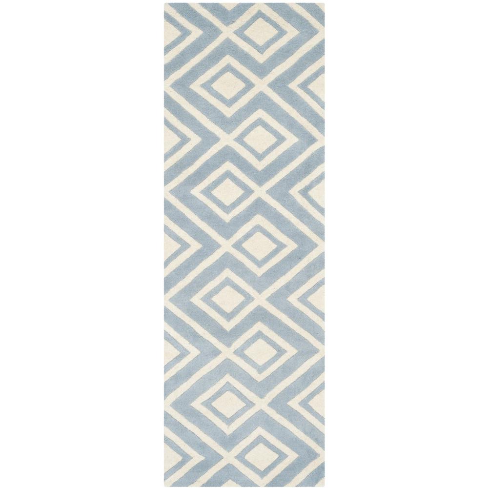 CHATHAM, BLUE / IVORY, 2'-3" X 7', Area Rug, CHT742B-27. Picture 1