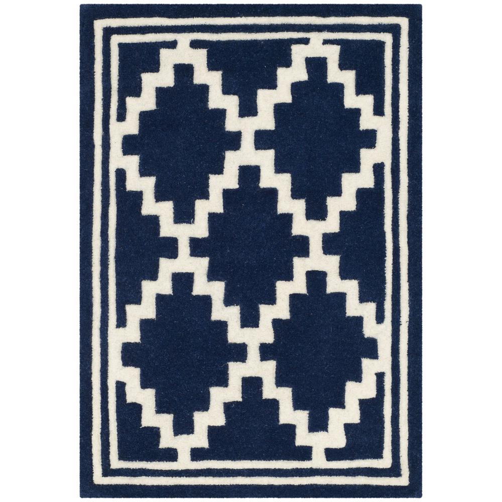 CHATHAM, NAVY / IVORY, 2' X 3', Area Rug. Picture 1