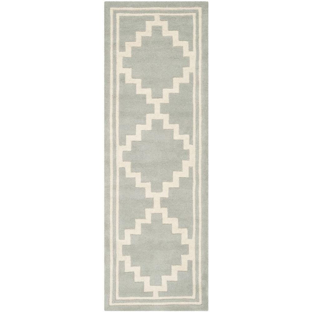 CHATHAM, GREY / IVORY, 2'-3" X 7', Area Rug, CHT743E-27. Picture 1