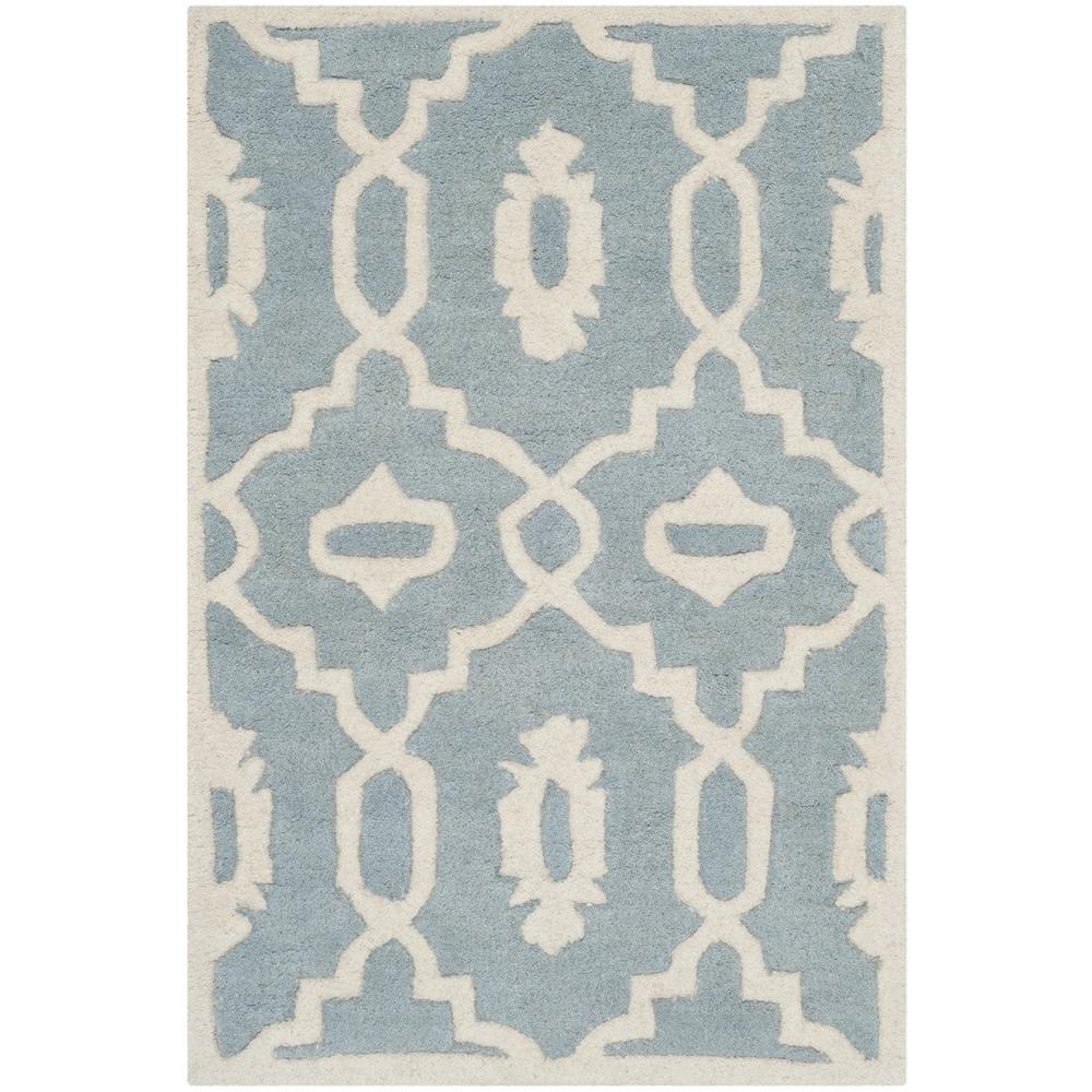 CHATHAM, BLUE / IVORY, 2' X 3', Area Rug, CHT745B-2. Picture 1