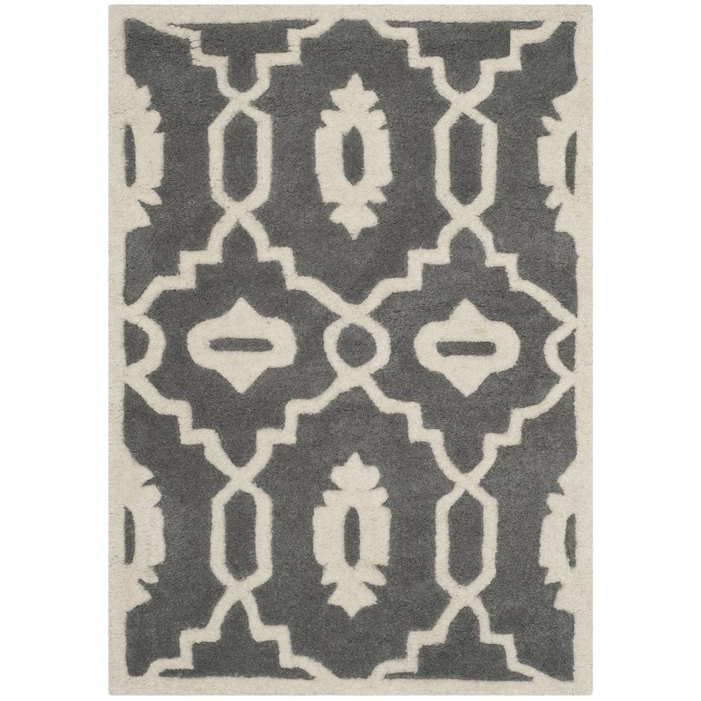 CHATHAM, DARK GREY / IVORY, 2' X 3', Area Rug, CHT745D-2. Picture 1