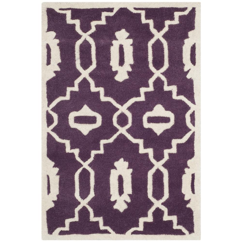 CHATHAM, PURPLE / IVORY, 2' X 3', Area Rug, CHT745F-2. Picture 1