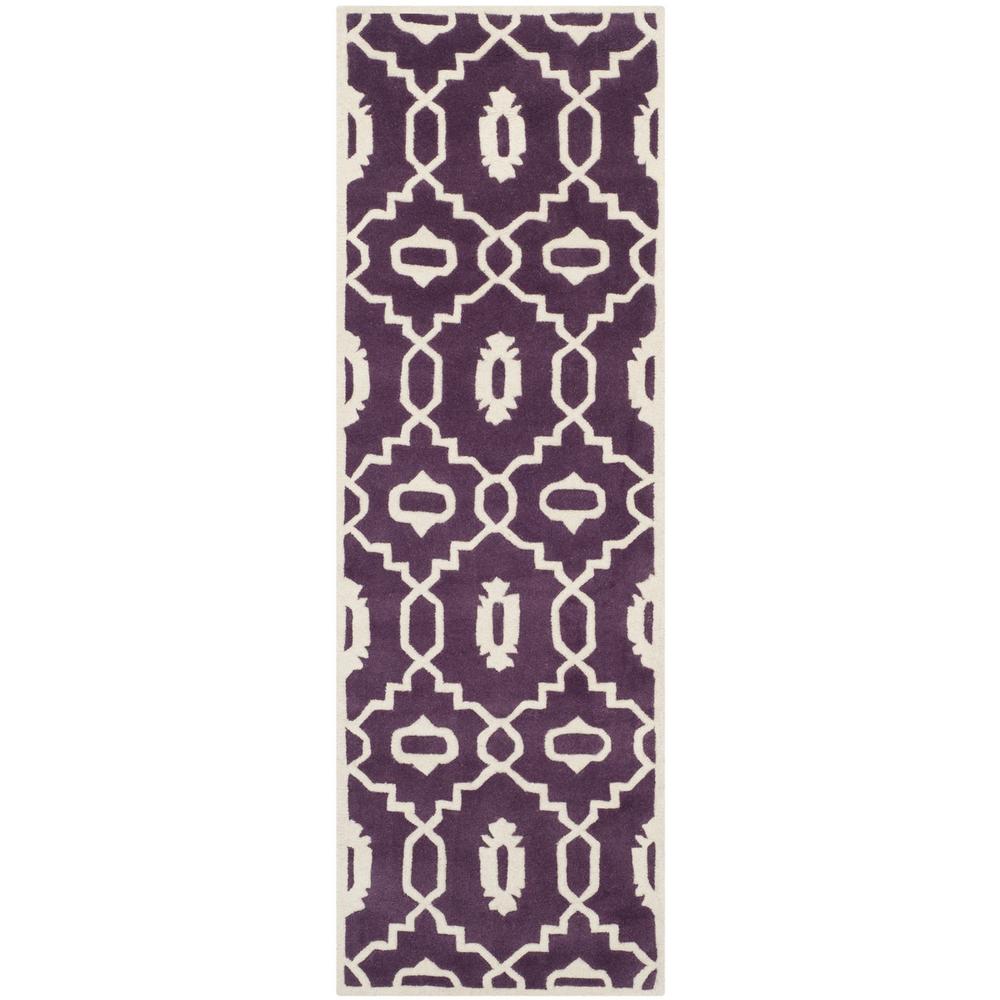 CHATHAM, PURPLE / IVORY, 2'-3" X 7', Area Rug, CHT745F-27. Picture 1