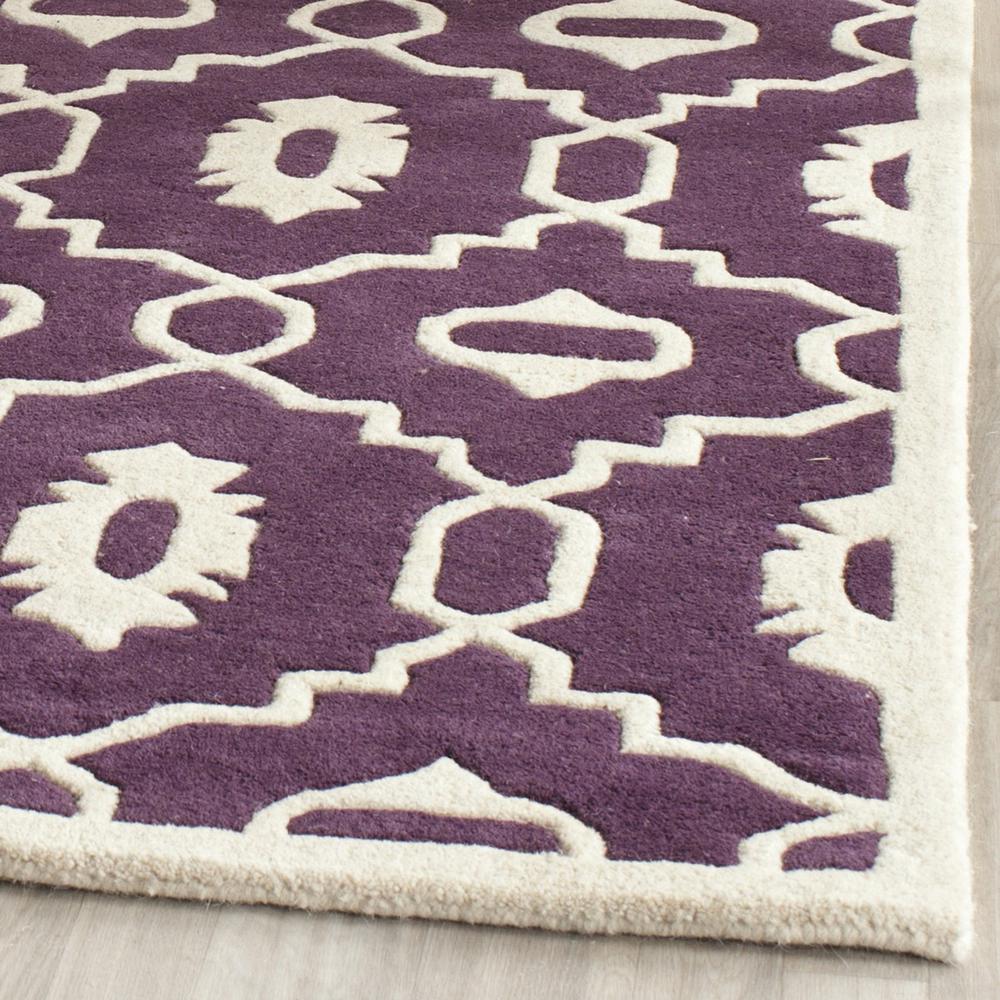 CHATHAM, PURPLE / IVORY, 6' X 9', Area Rug, CHT745F-6. The main picture.