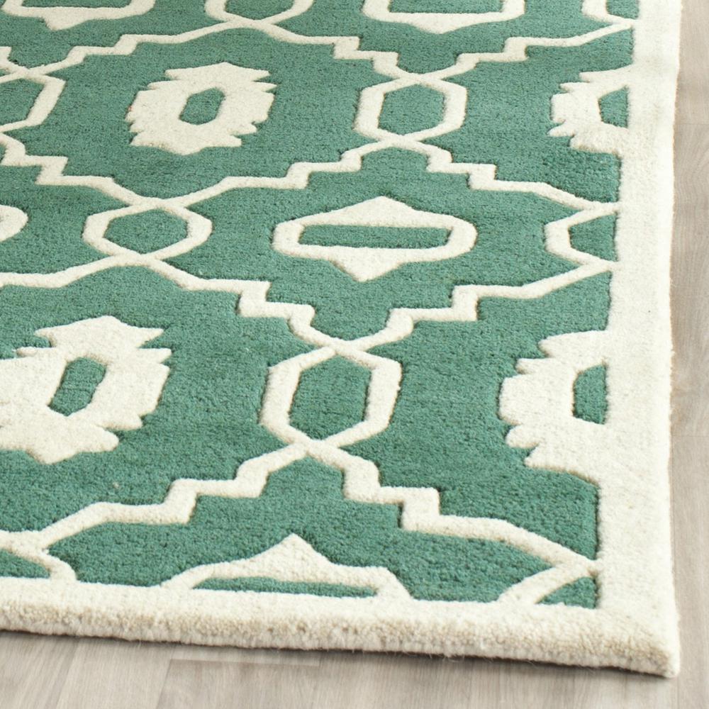 CHATHAM, TEAL / IVORY, 6' X 9', Area Rug, CHT745T-6. Picture 1
