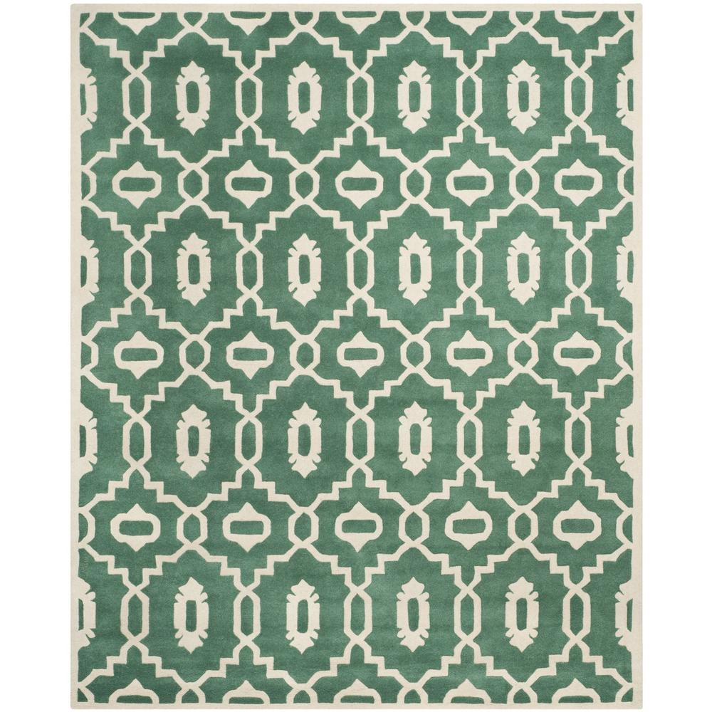 CHATHAM, TEAL / IVORY, 8' X 10', Area Rug, CHT745T-8. Picture 1