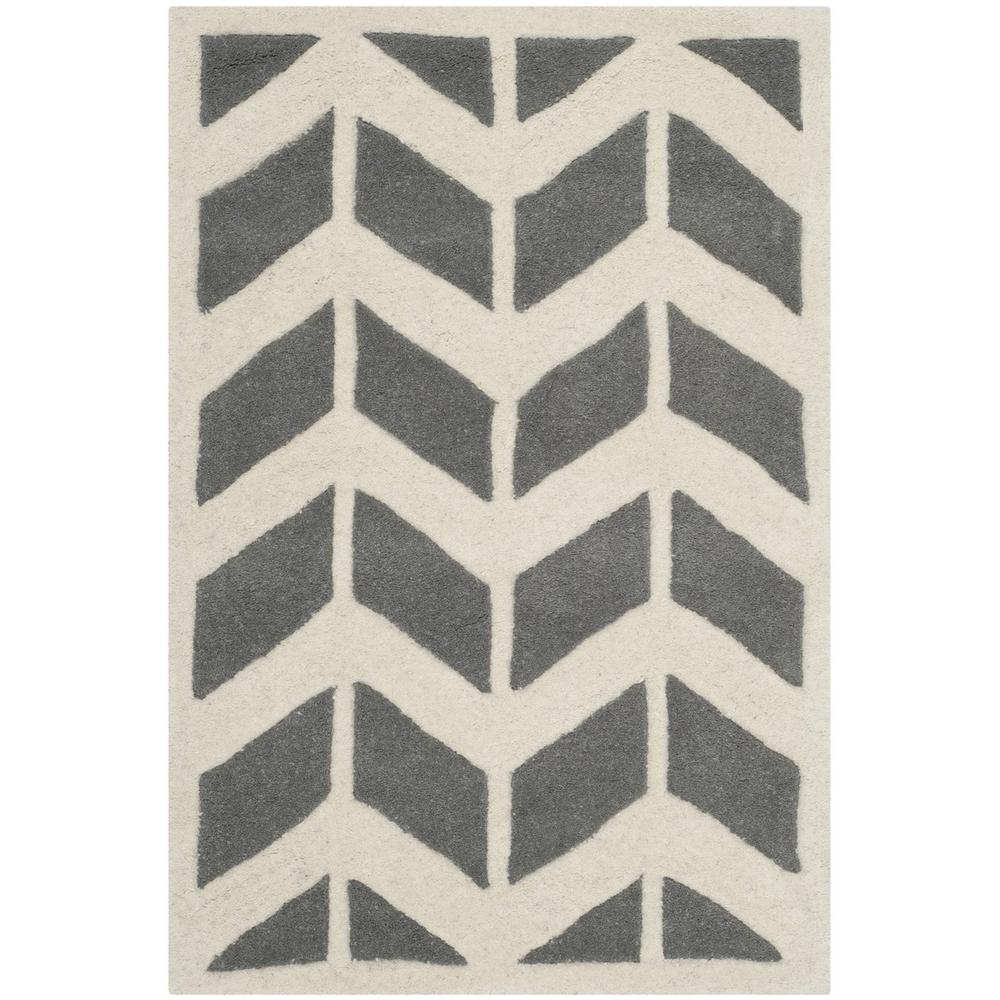 CHATHAM, DARK GREY / IVORY, 2' X 3', Area Rug, CHT746D-2. Picture 1