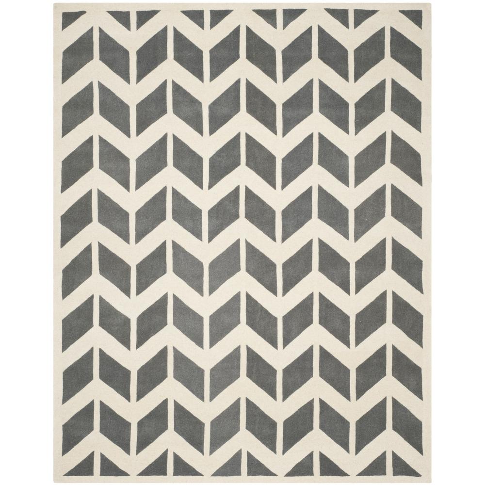 CHATHAM, DARK GREY / IVORY, 8' X 10', Area Rug, CHT746D-8. Picture 1