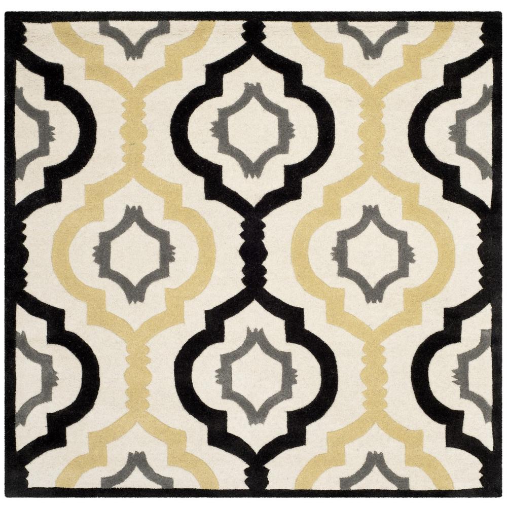 CHATHAM, IVORY / MULTI, 3' X 3' Square, Area Rug. Picture 1