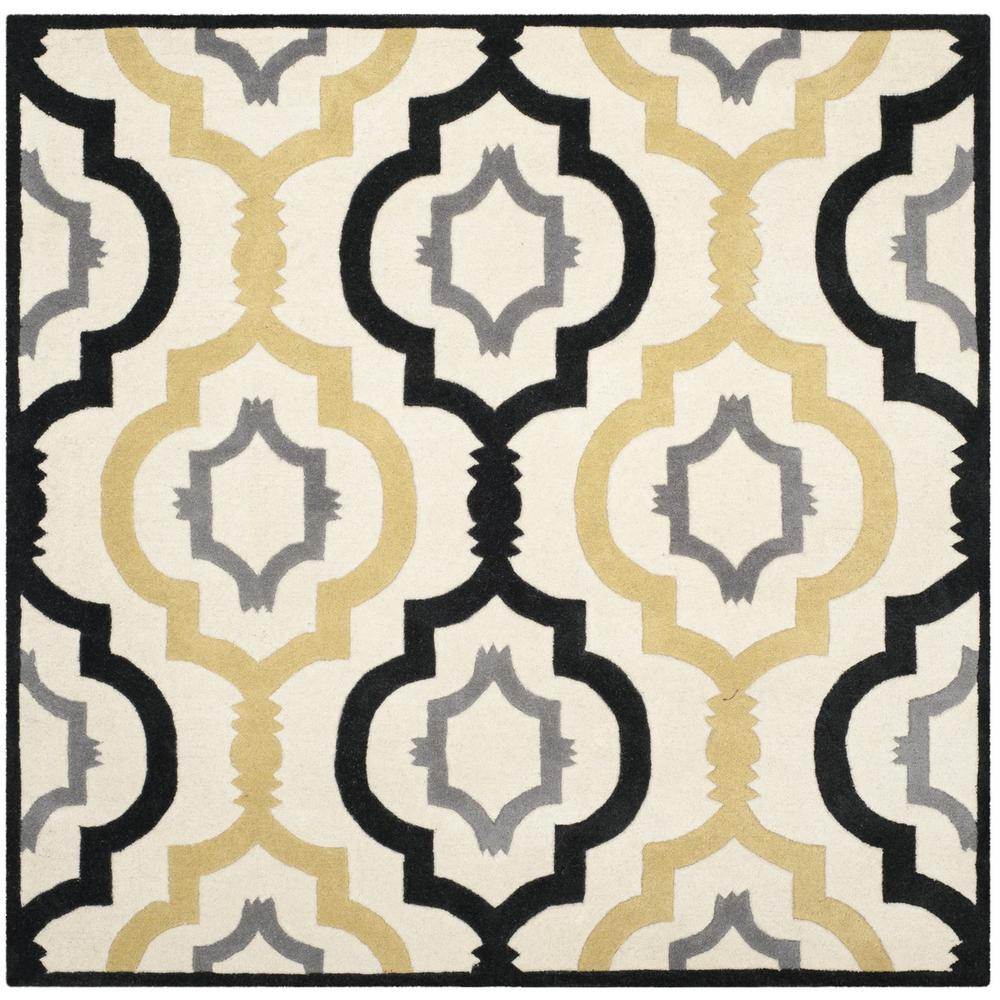 CHATHAM, IVORY / MULTI, 7' X 7' Square, Area Rug. Picture 1