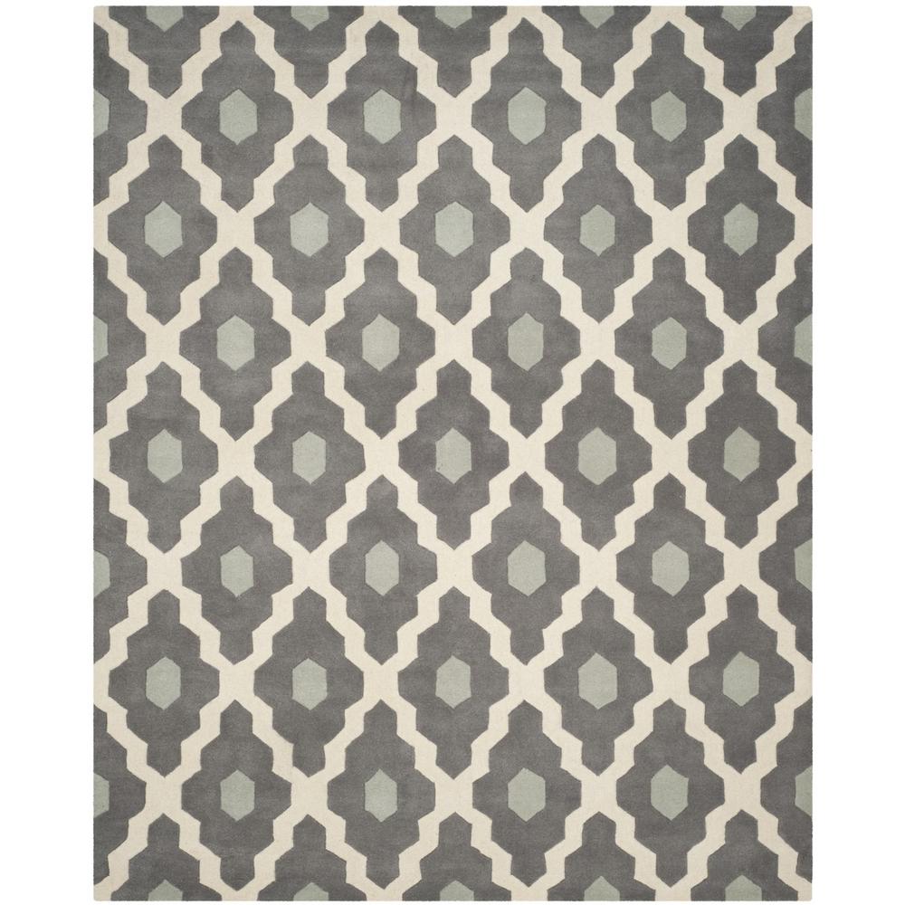 CHATHAM, IVORY / DARK GREY, 8' X 10', Area Rug, CHT748D-8. Picture 1