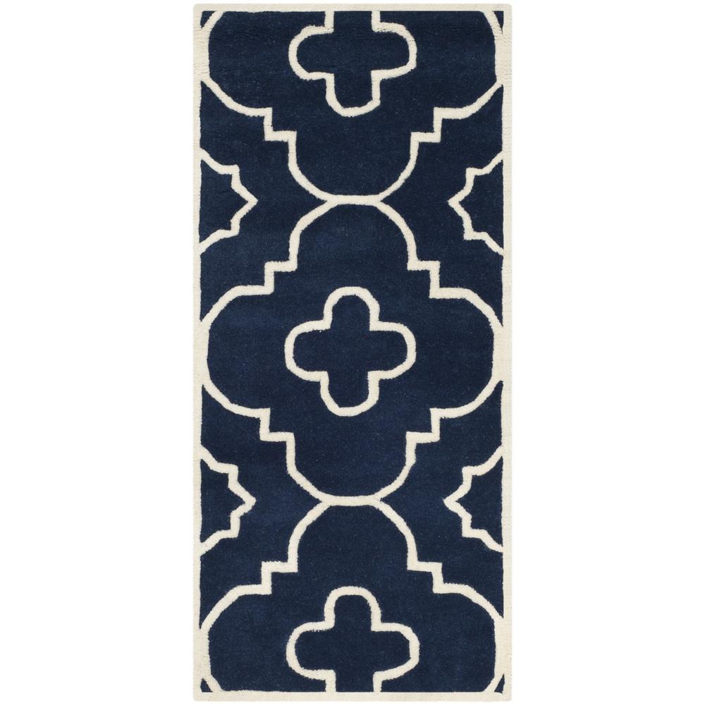 CHATHAM, DARK BLUE / IVORY, 2'-3" X 5', Area Rug, CHT750C-25. The main picture.