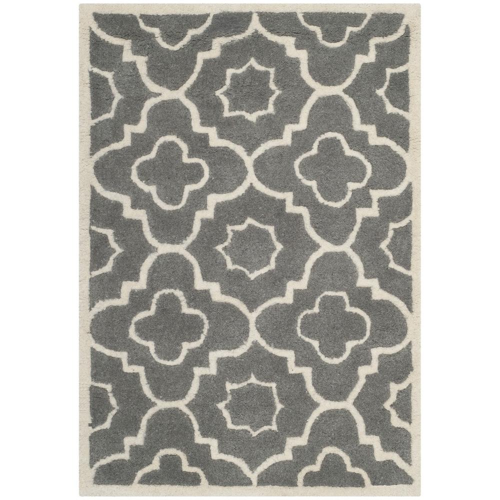 CHATHAM, DARK GREY / IVORY, 2' X 3', Area Rug, CHT750D-2. Picture 1