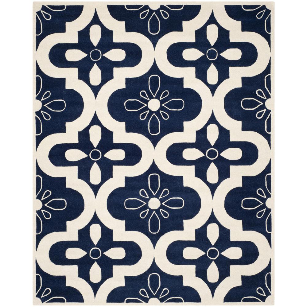 CHATHAM, DARK BLUE / IVORY, 8' X 10', Area Rug, CHT751C-8. The main picture.