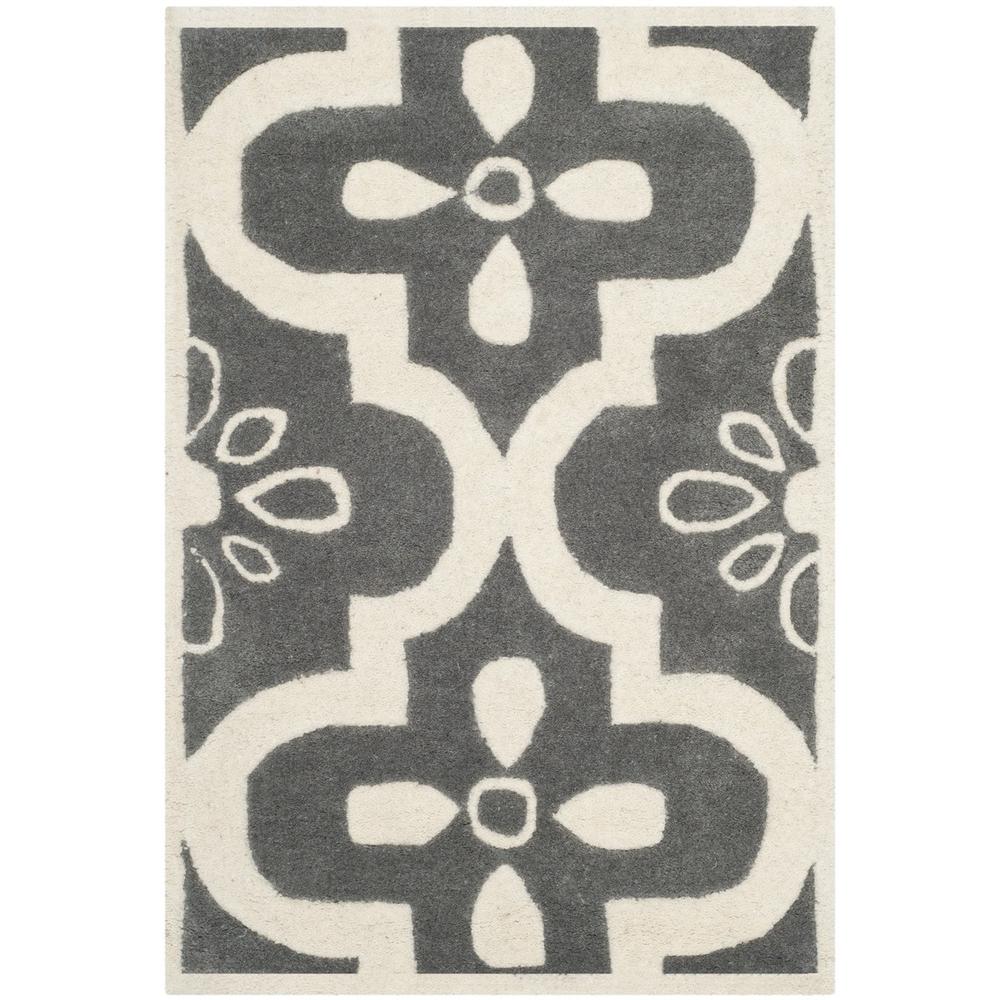 CHATHAM, DARK GREY / IVORY, 2' X 3', Area Rug, CHT751D-2. Picture 1