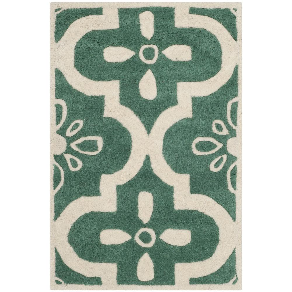 CHATHAM, TEAL / IVORY, 2' X 3', Area Rug, CHT751T-2. Picture 1