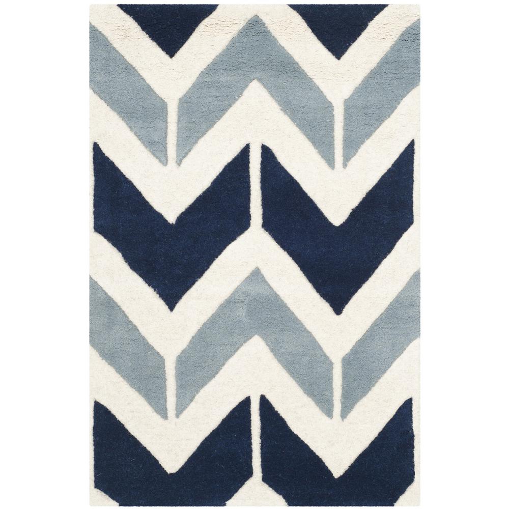 CHATHAM, DARK BLUE / LIGHT BLUE, 2' X 3', Area Rug. The main picture.