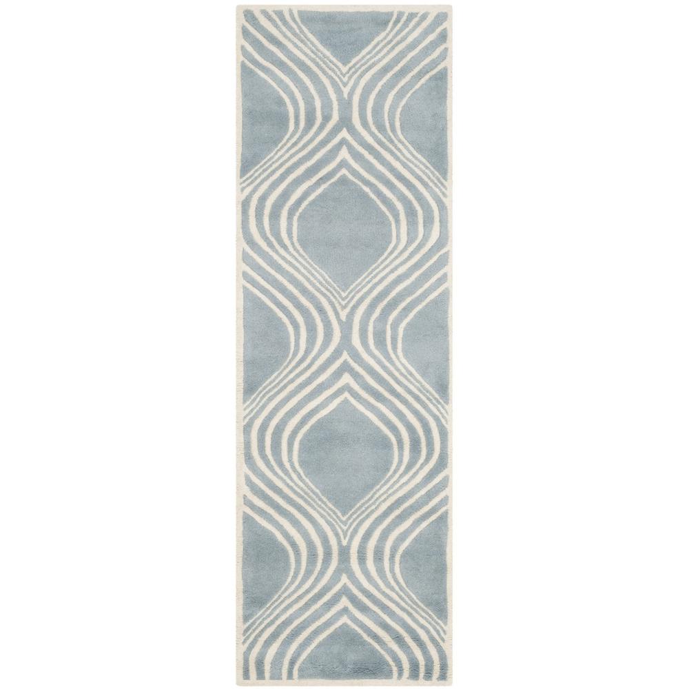 CHATHAM, BLUE / IVORY, 2'-3" X 7', Area Rug, CHT758B-27. Picture 1