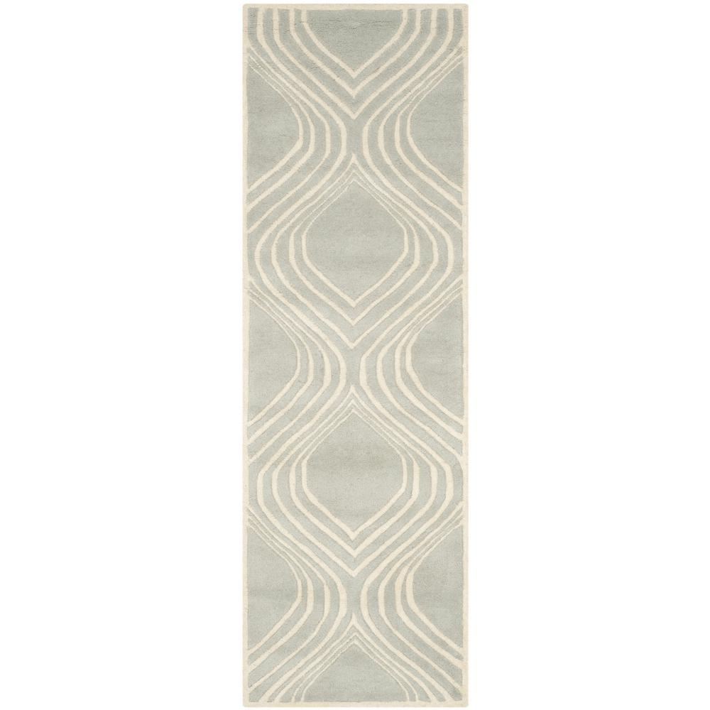 CHATHAM, GREY / IVORY, 2'-3" X 7', Area Rug, CHT758E-27. Picture 1