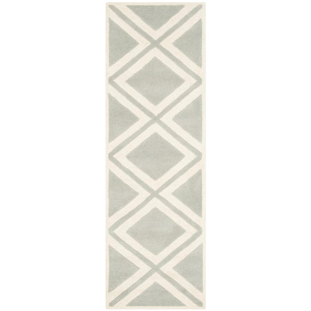 CHATHAM, GREY / IVORY, 2'-3" X 7', Area Rug, CHT759E-27. Picture 1