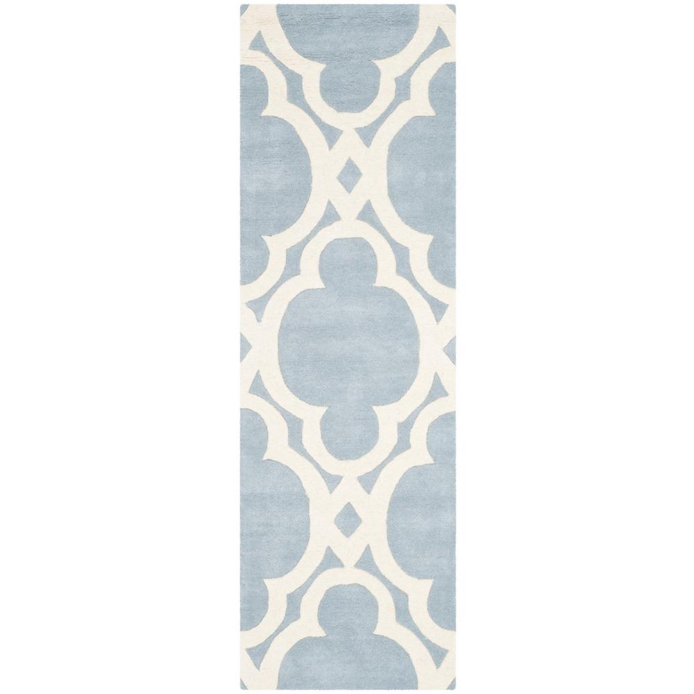 CHATHAM, BLUE / IVORY, 2'-3" X 7', Area Rug, CHT762B-27. Picture 1