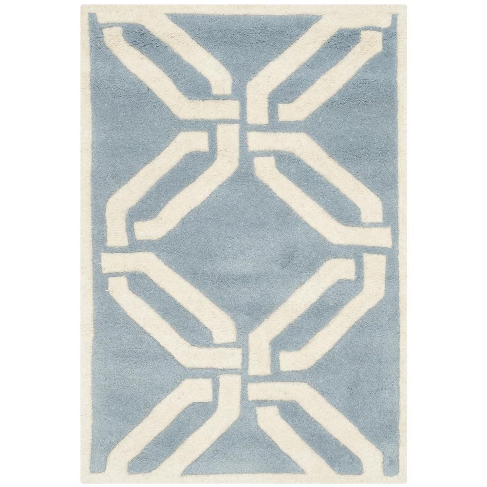CHATHAM, BLUE / IVORY, 2' X 3', Area Rug, CHT763B-2. Picture 1