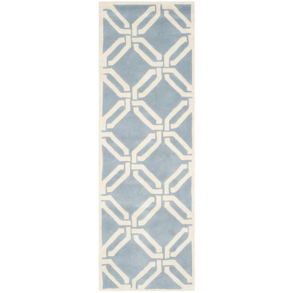 CHATHAM, BLUE / IVORY, 2'-3" X 7', Area Rug, CHT763B-27. Picture 1