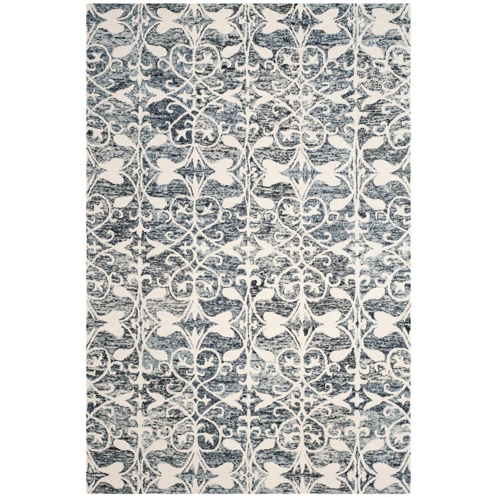 CHATHAM, CHARCOAL / IVORY, 6' X 9', Area Rug. Picture 1