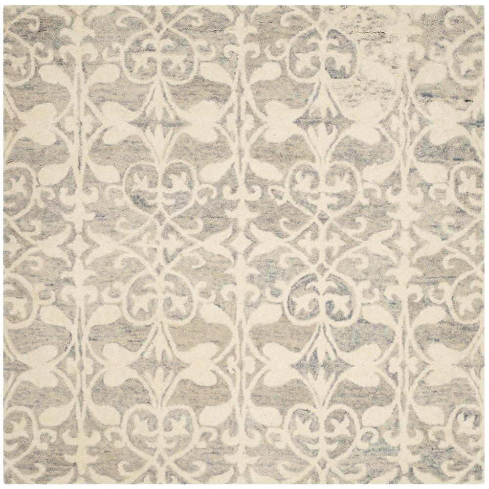 CHATHAM, LIGHT GREY / IVORY, 5' X 5' Square, Area Rug. Picture 1