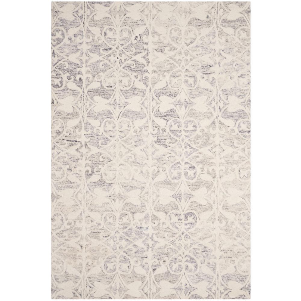 CHATHAM, LIGHT GREY / IVORY, 6' X 9', Area Rug. Picture 1