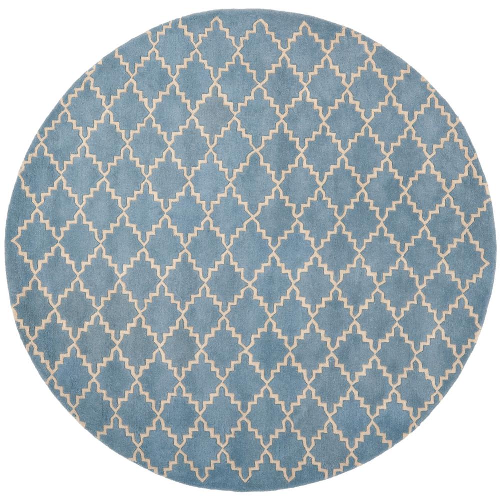 CHATHAM, BLUE GREY, 7' X 7' Round, Area Rug. Picture 1