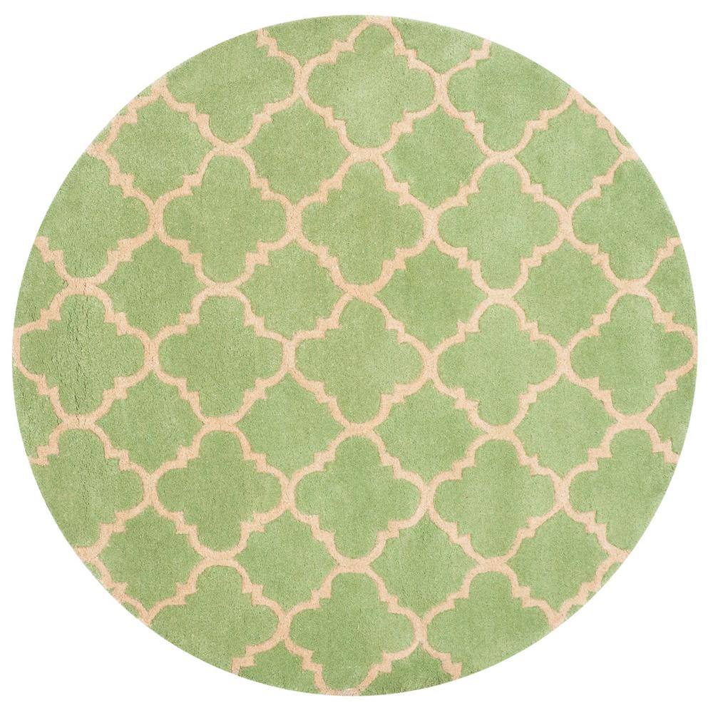 CHATHAM, GREEN, 4' X 4' Round, Area Rug. Picture 1