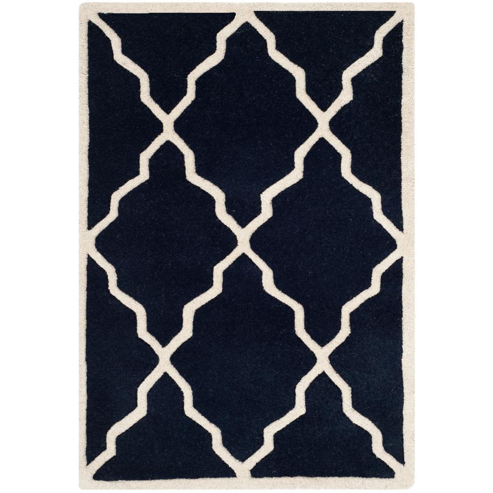 CHATHAM, DARK BLUE, 2' X 3', Area Rug. The main picture.