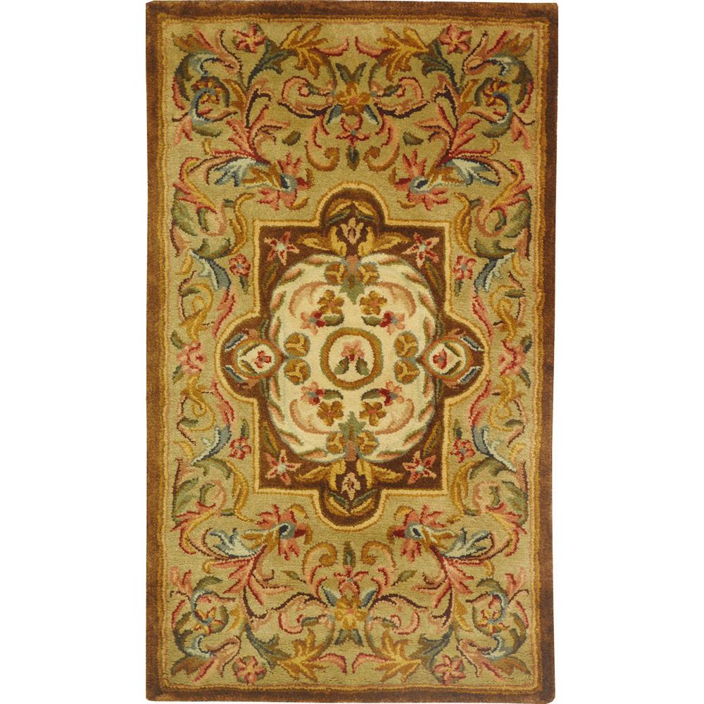 CLASSIC, BEIGE / OLIVE, 2'-3" X 4', Area Rug. Picture 1