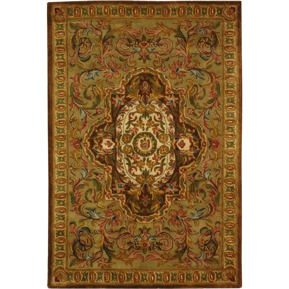 CLASSIC, BEIGE / OLIVE, 4' X 6', Area Rug. Picture 1