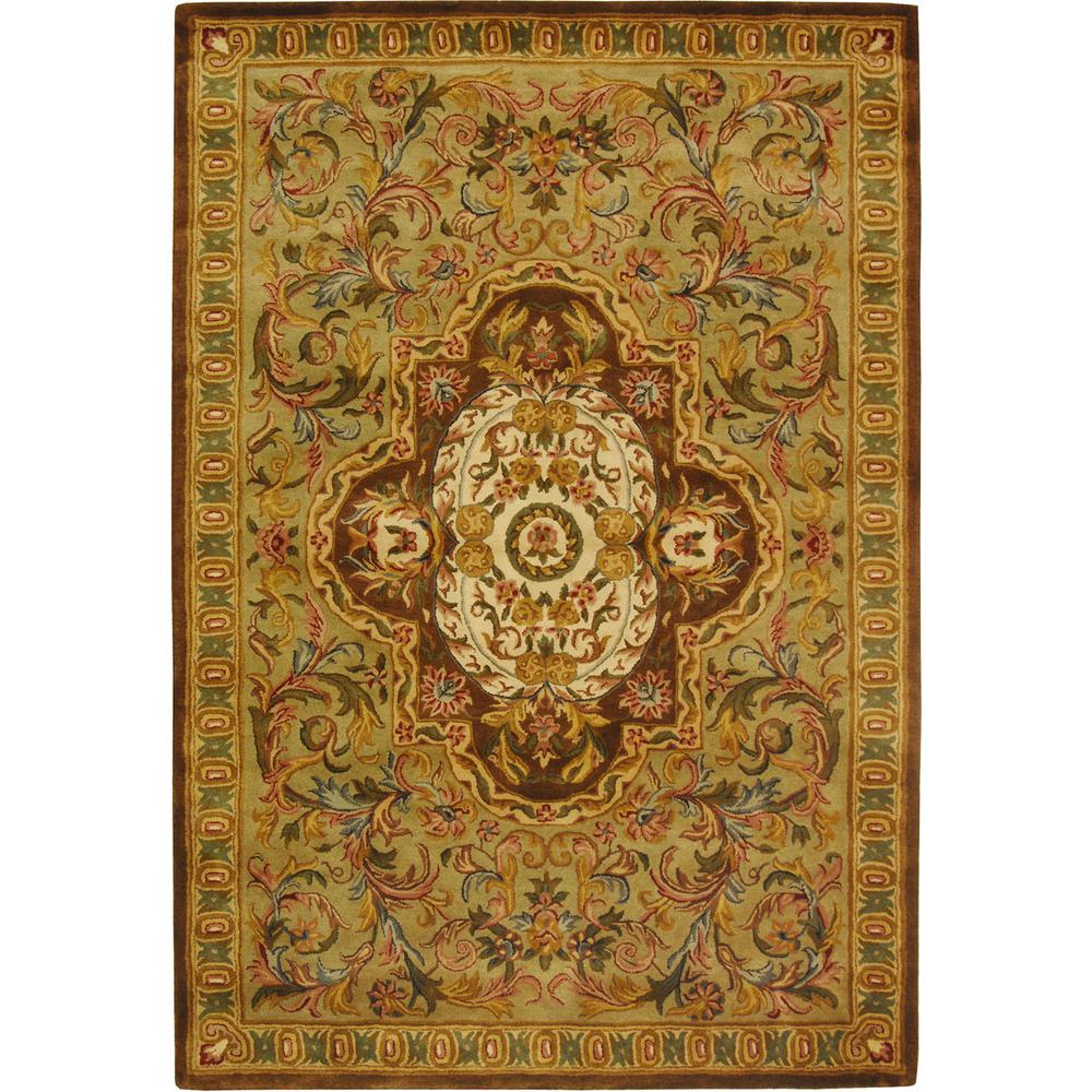 CLASSIC, BEIGE / OLIVE, 5' X 8', Area Rug. The main picture.