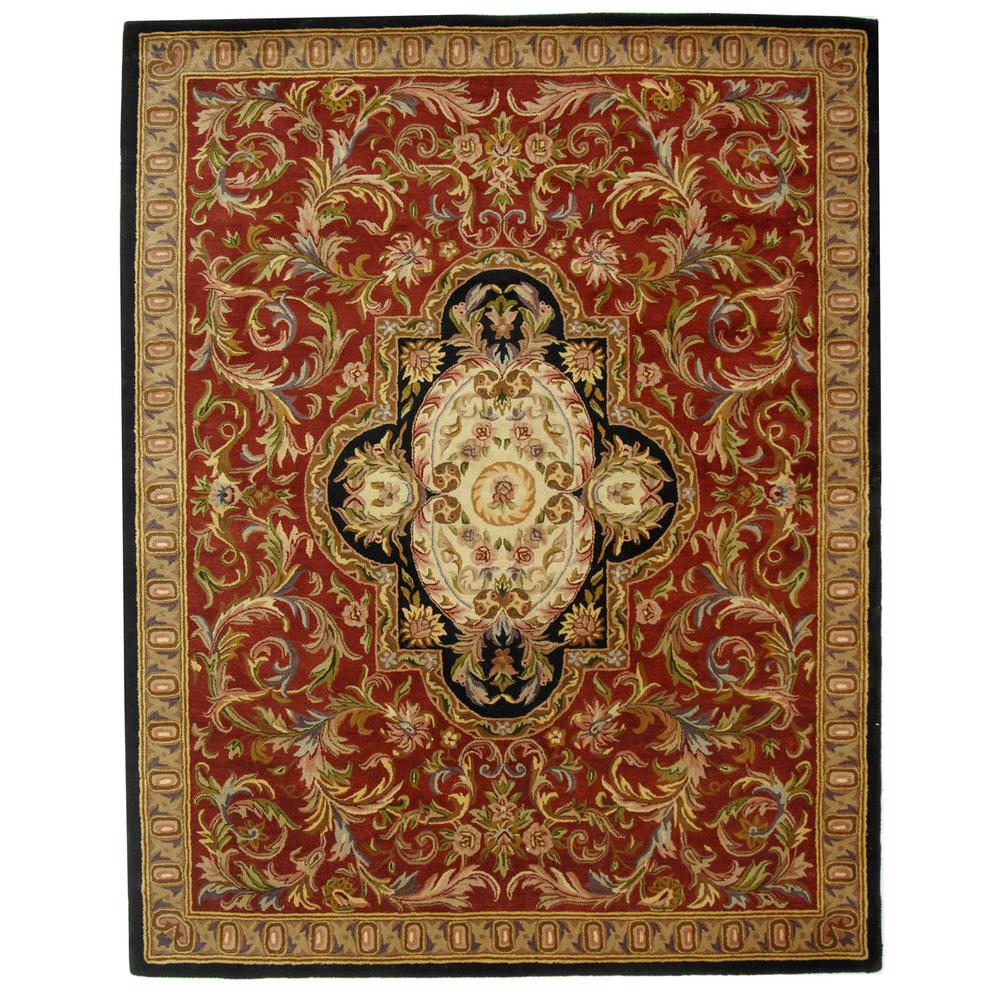 CLASSIC, RED / BLACK, 9'-6" X 13'-6", Area Rug. Picture 1