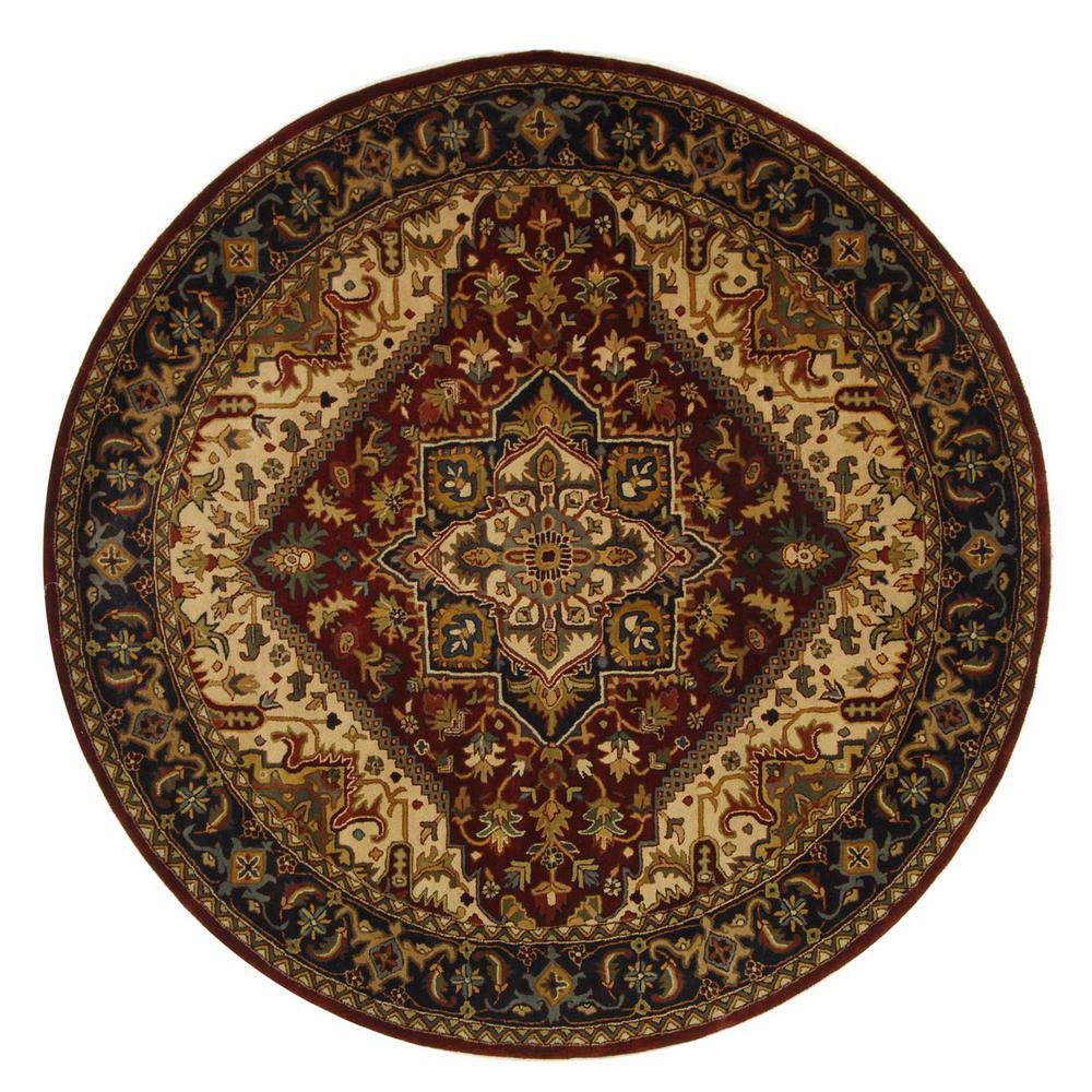 CLASSIC, ASSORTED / RED, 8' X 8' Round, Area Rug. The main picture.