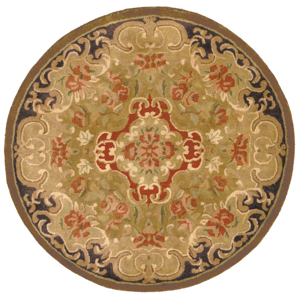 CLASSIC, GOLD / COLA, 3'-6" X 3'-6" Round, Area Rug. Picture 1
