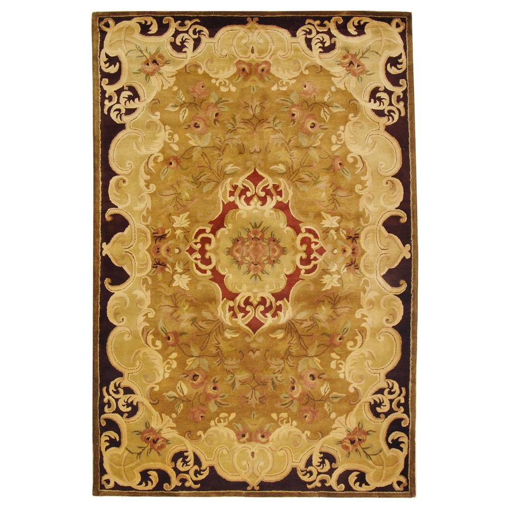 CLASSIC, GOLD / COLA, 6' X 9', Area Rug. Picture 1