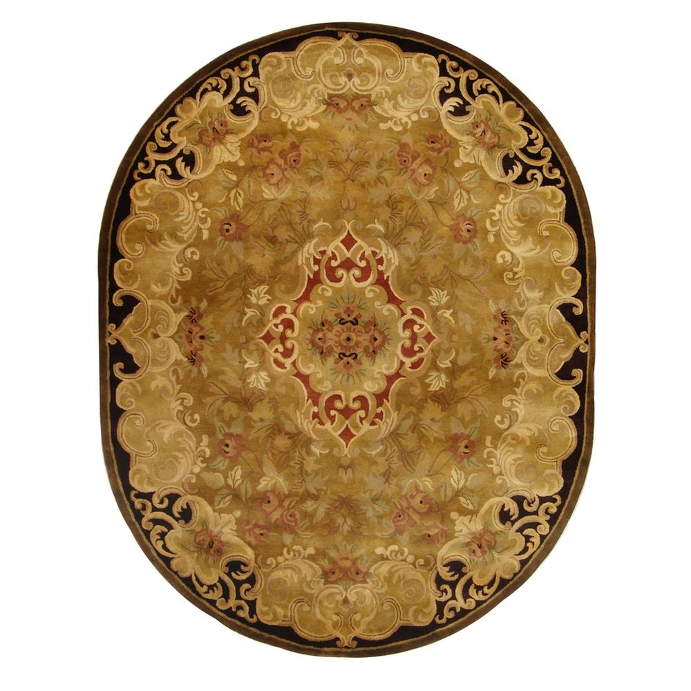 CLASSIC, GOLD / BEIGE, 7'-6" X 9'-6" Oval, Area Rug, CL234B-8OV. Picture 1