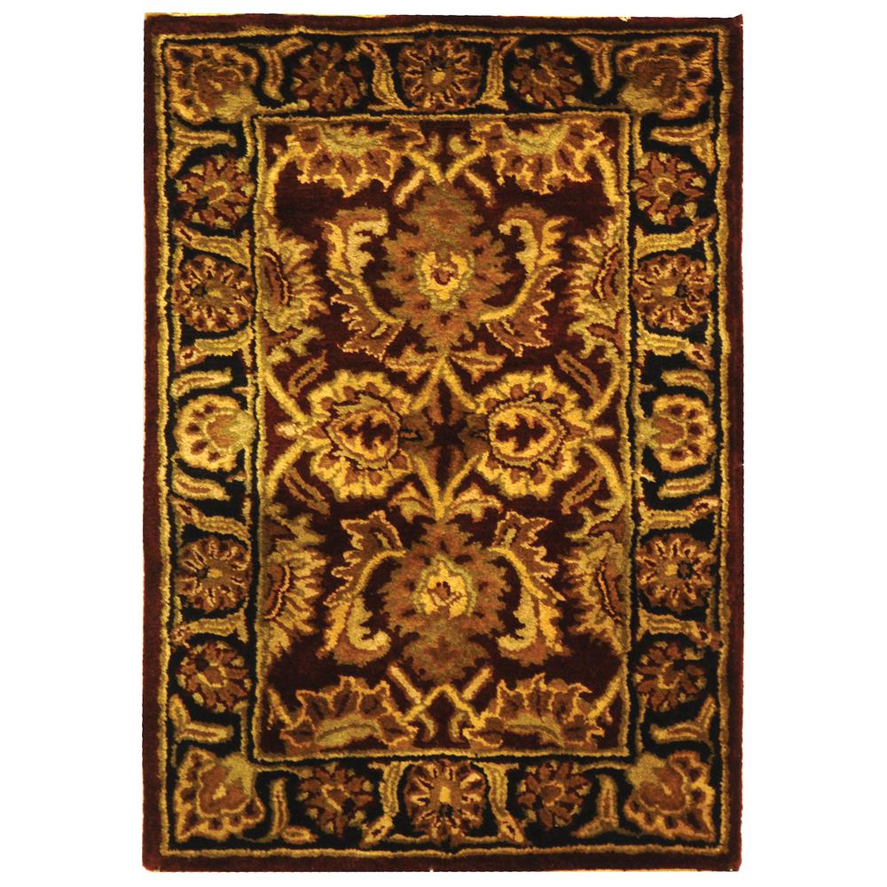 CLASSIC, BURGUNDY / BLACK, 2' X 3', Area Rug, CL239B-2. The main picture.