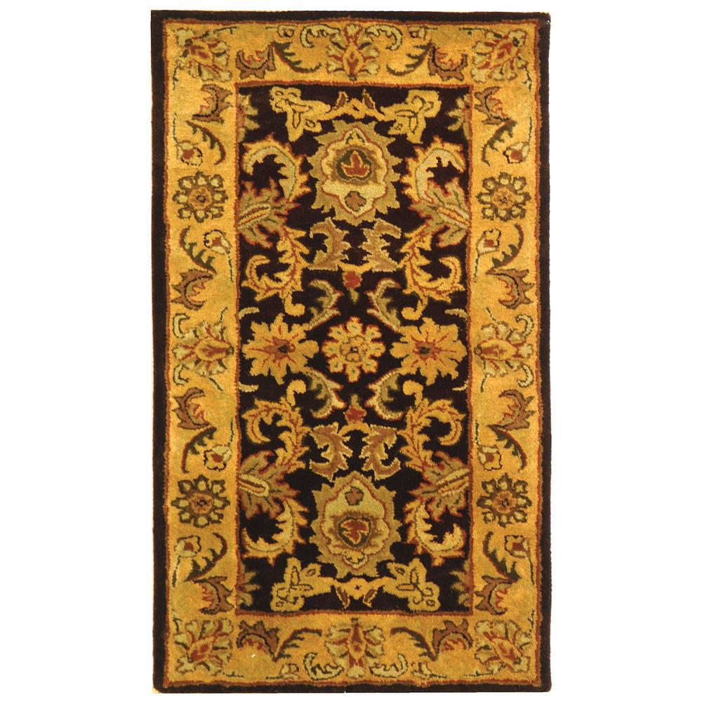 CLASSIC, EGGPLANT / GOLD, 2'-3" X 4', Area Rug. The main picture.