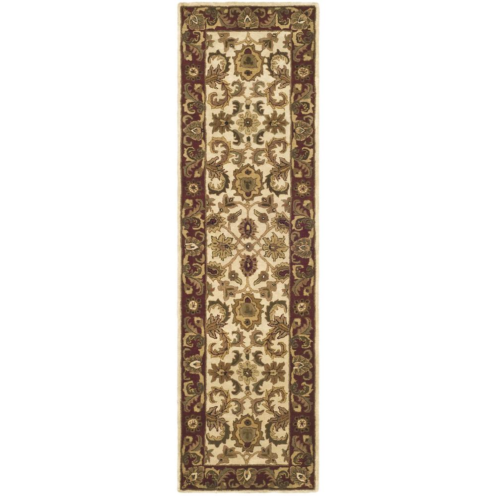 CLASSIC, IVORY / RED, 2'-3" X 10', Area Rug. Picture 1