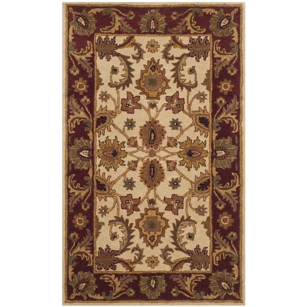 CLASSIC, IVORY / RED, 3' X 5', Area Rug. Picture 1