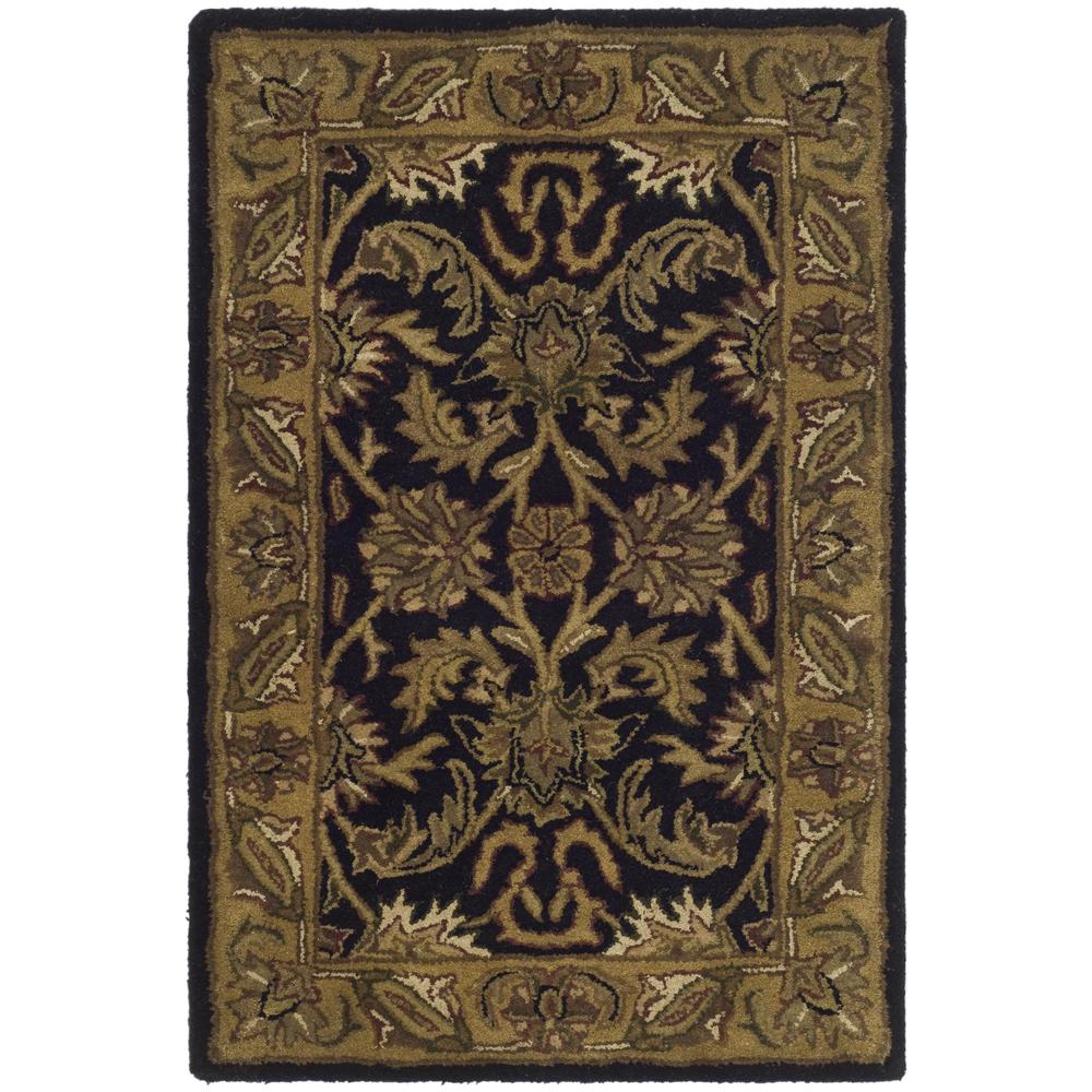 CLASSIC, BLACK / GOLD, 2' X 3', Area Rug, CL252A-2. Picture 1