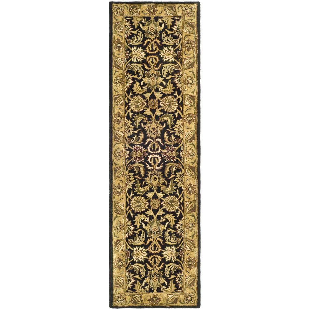 CLASSIC, BLACK / GOLD, 2'-3" X 8', Area Rug, CL252A-28. Picture 1