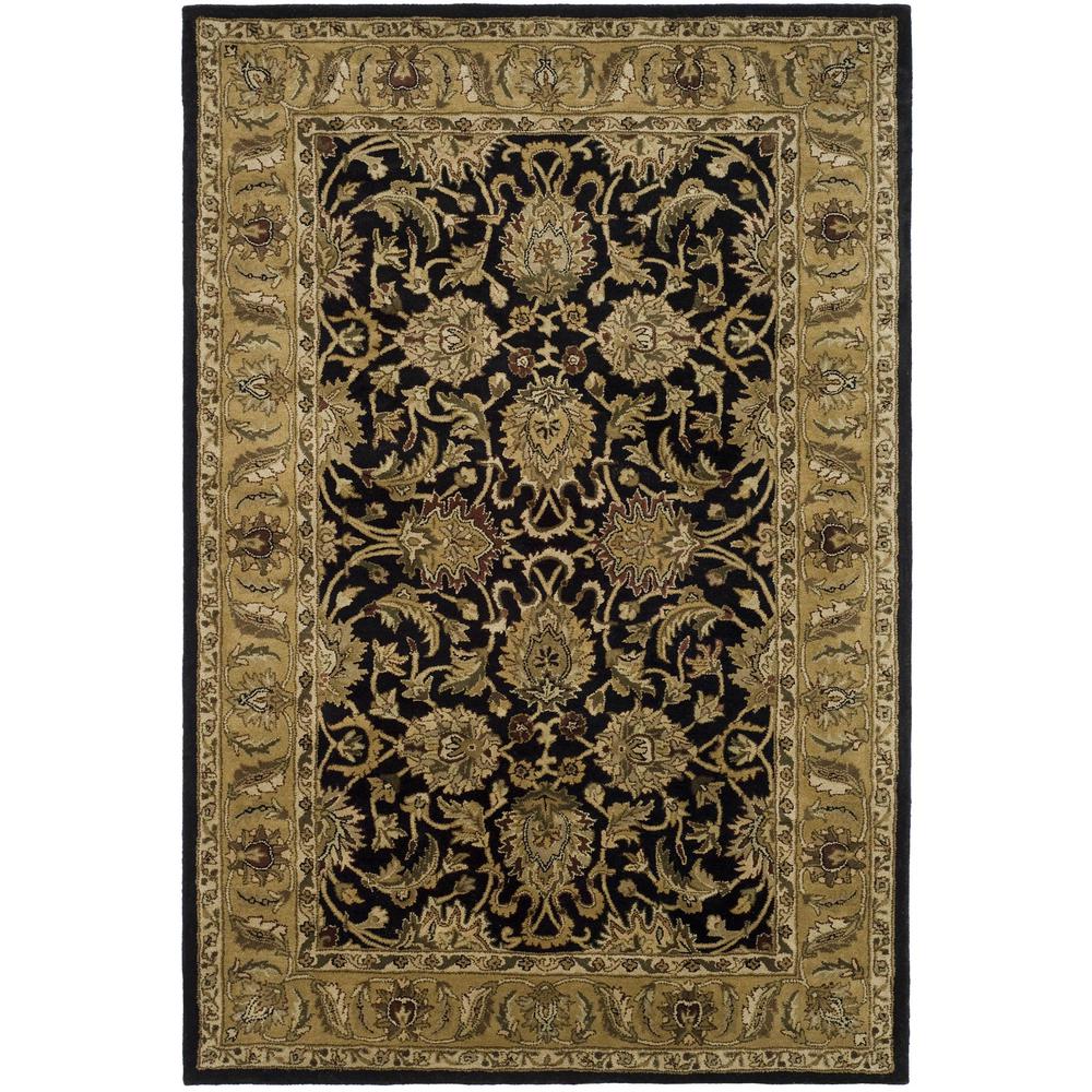 CLASSIC, BLACK / GOLD, 5' X 8', Area Rug, CL252A-5. Picture 1