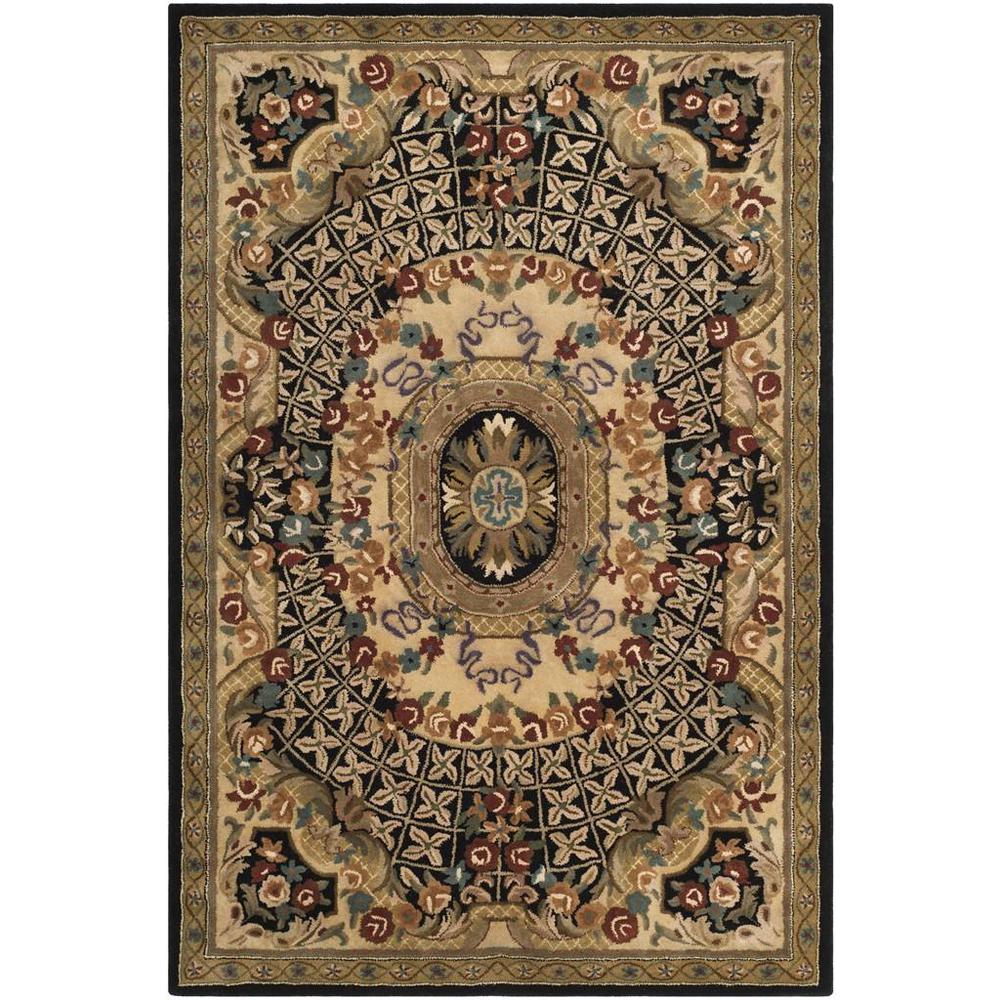 CLASSIC, BLACK / GOLD, 5' X 8', Area Rug, CL304A-5. Picture 1
