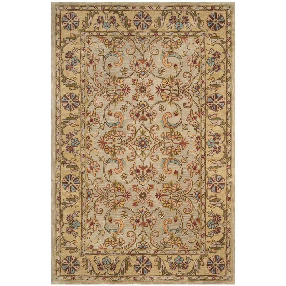 CLASSIC, GREY / LIGHT GOLD, 6' X 9', Area Rug. Picture 1